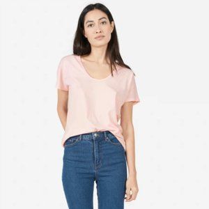 Everlane Cotton U-Neck Pink Tee